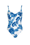 Sunflair blue floral one piece