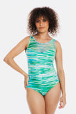 Mornington Mesh High Neck Chlorine Resistant One Piece Swimsuit