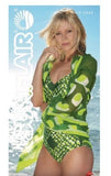 Sunflair v neck green/neon yellow one piece